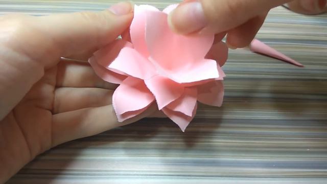 DIY: Роза из бумаги | How to Make Very Beautiful Paper Rose Stick Flower | Rose Stick Flower смотреть онлайн
