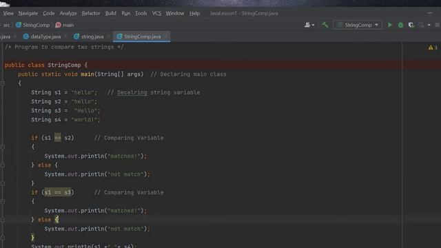 java tutorial class 4 // it has explanation of comparison of two string смотреть онлайн