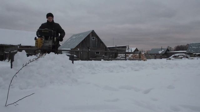 Чистим снег мотоблоком смотреть онлайн