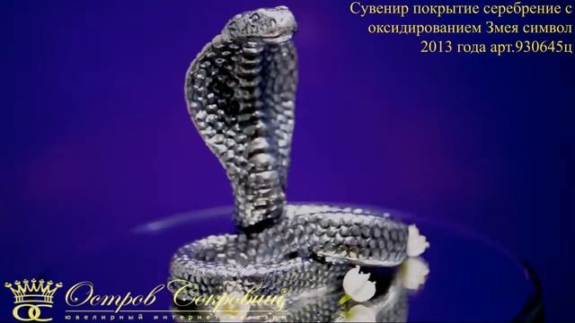 Сувенир бижутерия покрытие серебрение с оксидированием змея символ 2013 года арт.930645ц смотреть онлайн