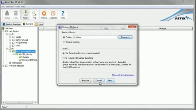 Attix5 Bare Metal Recovery (BMR) Full Video (No sound) смотреть онлайн