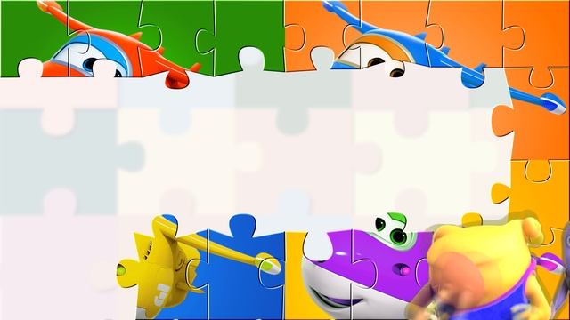 Super Wings Colors Puzzle Games for Kids - Puzzle de Super Wings Jett de colores смотреть онлайн