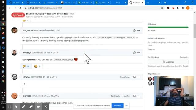 how to debug unit tests in .Net Core, with VSCode смотреть онлайн
