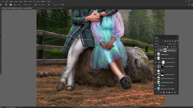 How to Editing Pre Wedding Photo ?|| Photoshop Telugu Tutorials || Wedding Album design in telugu| смотреть онлайн