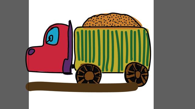 Рисование грузовика детям часть 73 смотреть онлайн