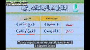 Айман Сувейд. 20. Правила нун с сукуном: ИХФА (примеры для ك ث ذ ص) (с субтитрами)