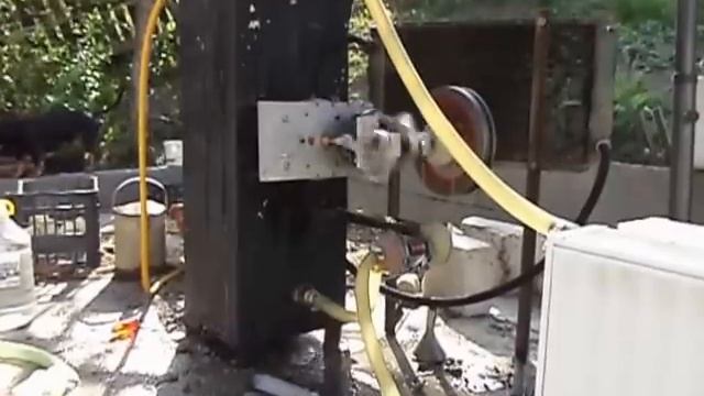 HOME MADE HOUSE HEATING SYSTEM,WOOD FIRED BOYLER,WITH STIRLING ENGINE DRIVED PUMP смотреть онлайн
