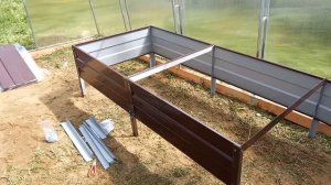 40см. ВЫСОКИЕ оцинкованные железные грядки с полимерным покрытием сборка установка  мой личный отзы