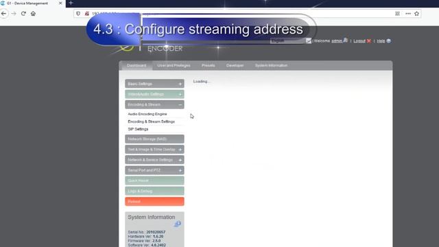 How to login to the web management page with kv encoder? смотреть онлайн