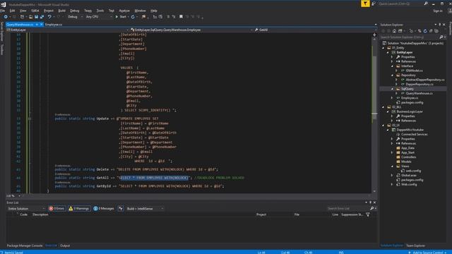 c# Dapper Mvc Crud QueryWarehouse Part -3 смотреть онлайн