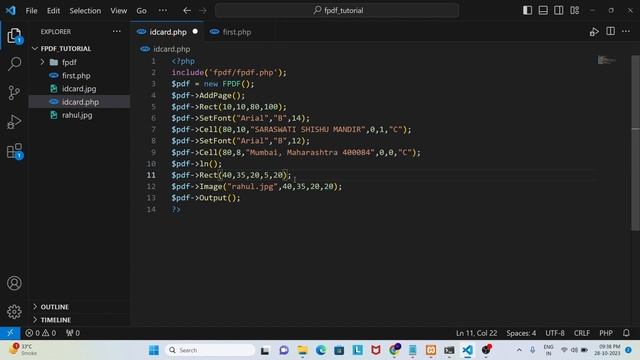 PHP FPDF Id card | ID Card Using FPDF | How To Make Id Card Using FPDF | FPDF Tutorial in Hindi смотреть онлайн