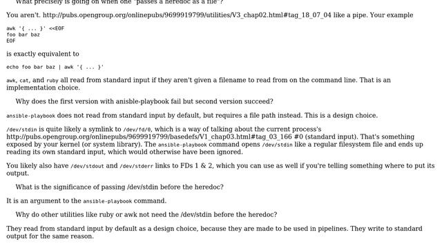 Unix & Linux: Using /dev/stdin and a heredoc to pass a file from the command line (3 Solutions!!) смотреть онлайн