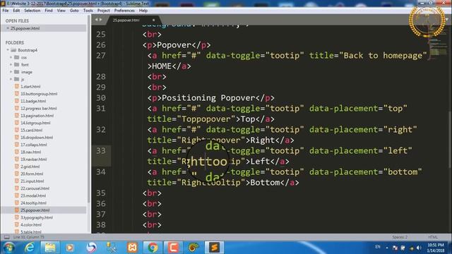 Qhia website bootstrap4 popover part25 смотреть онлайн