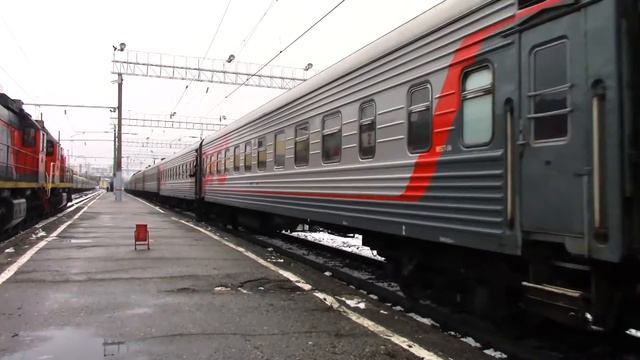 ЧС2К-851 с поездом отправляется со станции Пенза-1 смотреть онлайн