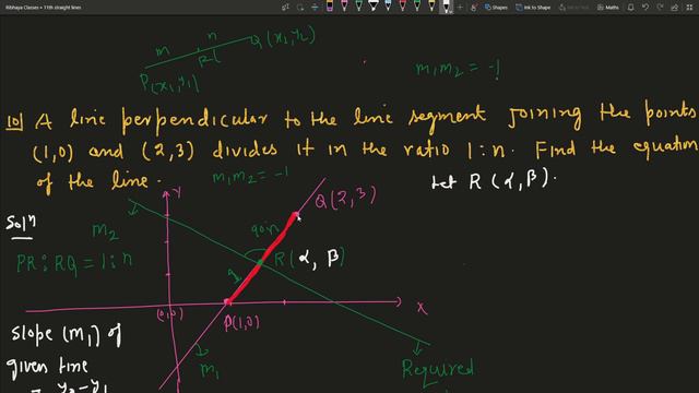 Exercise 9.2 | Q.10 | Class 11 | Chapter 9 | NCERT | Straight lines | Arvind Sir | Ribhaya | #1 смотреть онлайн