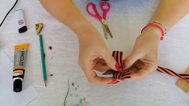 Мастер-класс по изготовлению броши "Победная" смотреть онлайн