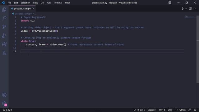 Capture Video from Camera using OpenCV [Python] смотреть онлайн