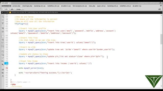 MLM(Multi Level Marketing) website using php part 16(F)- Join user смотреть онлайн
