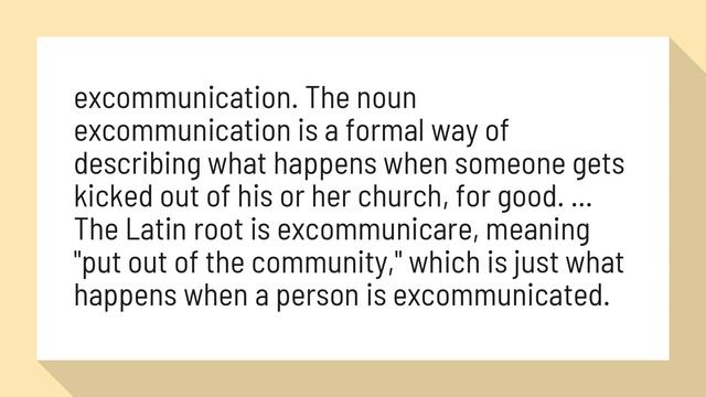 What does Excommunicado mean? смотреть онлайн