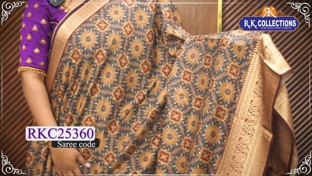Latest Dola Ajrakh Prin Sarees I Wholesale Store I@Rkcollectionssarees смотреть онлайн
