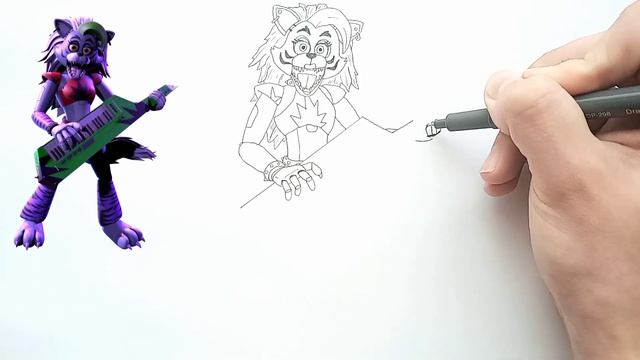 How to draw a Roxy from FNAF Security Breach |step by step | Color pages смотреть онлайн