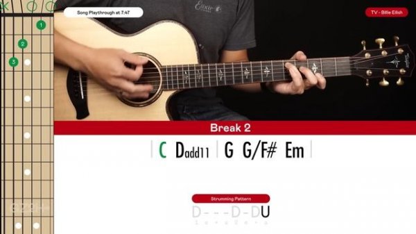 TV Guitar Tutorial Billie Eilish Guitar Lesson |Easy Chords + Strumming|