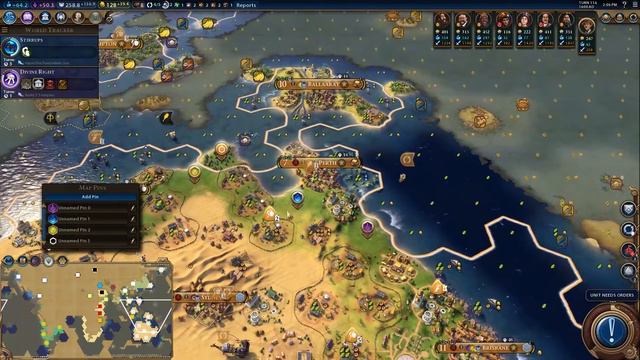 Civilization VI Let's Play - John Curtin - Australia - Earth Map - Religious Victory - Part 6 смотреть онлайн