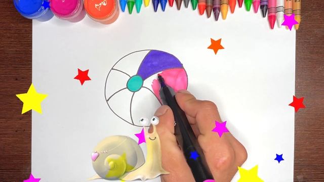 как нарисовать мяч пошагово и легко | how to draw a ball step by step easy смотреть онлайн