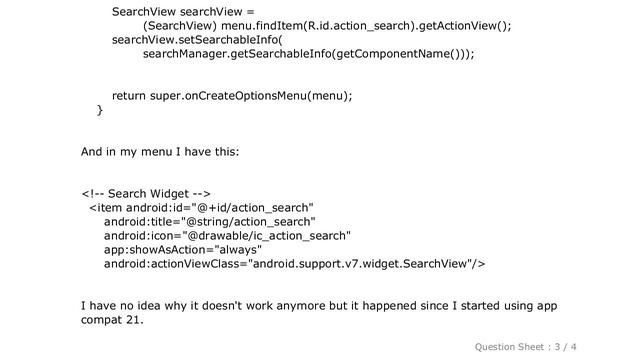 Android : Searchview doesn't work since app compat смотреть онлайн