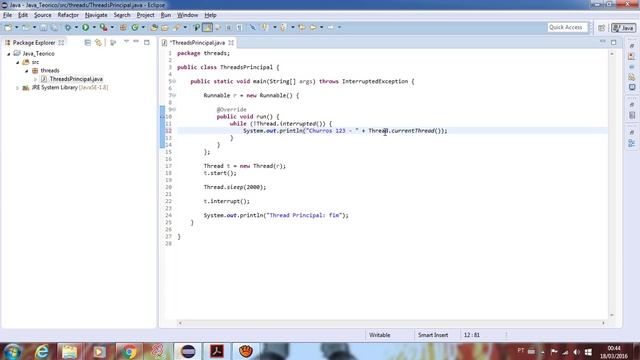 Java (Thread) - Aula 3: Interromper threads com interrupt смотреть онлайн