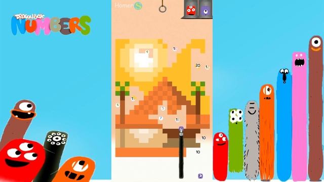 The best Puzzles of Landscape - Dragonbox: Numbers (iPad, iPhone, Android). Fun game for kids. смотреть онлайн