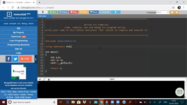 GCD OF TWO NUMBERS .||COMPETITIVE CODING. смотреть онлайн