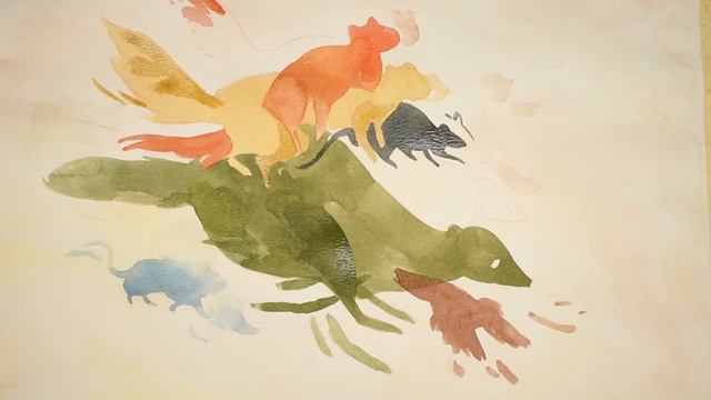 A Flurry of Animals DRAW WITH ME [mix media fun] смотреть онлайн