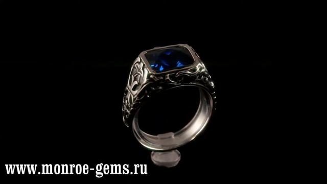 Серебряное кольцо. Серебряный перстень. Big Silver ring. Готический перстень с голубым сапфиром смотреть онлайн