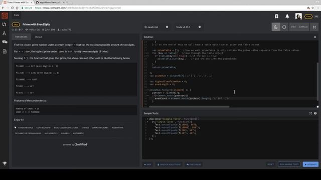 CodeWars - Primes with Even Digits - 030718 смотреть онлайн