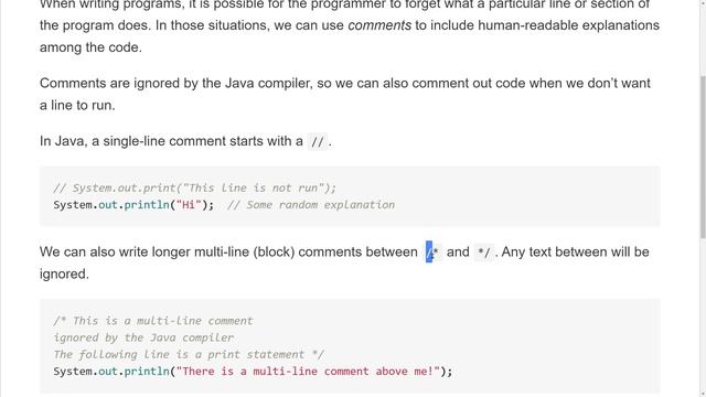 Comments in Java - Java Basics 1.2 смотреть онлайн