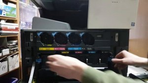 Профилактика коника минолта c224e, чистка лезвий коротрона, чистка стекол лазера