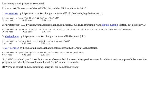 Using 'grep' to find lines that contain all of three specified characters in any order смотреть онлайн