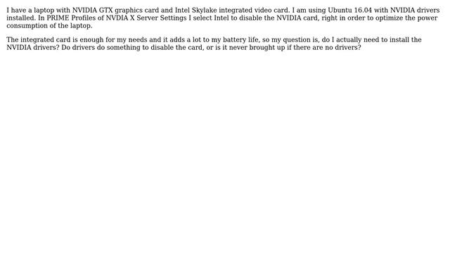 Ubuntu: Do I need to install NVIDIA drivers if I have an integrated graphics card? смотреть онлайн