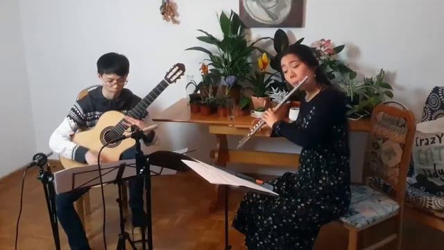 Villa Lobos Distribuição de Flores for flute and guitar смотреть онлайн