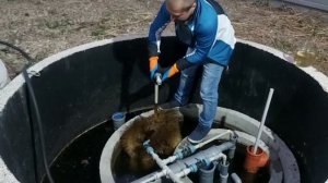 Аэрация для септика. Комплект состоит из аэратора, компрессора HP-60 и ершовой загрузки.