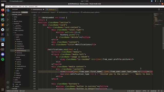 Django and ReactJS together - Notification app accept and reject notifications | 37 смотреть онлайн