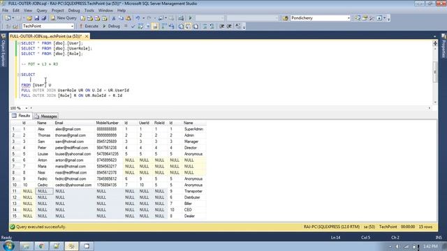 FULL OUTER JOIN | FULL JOIN | OUTER JOIN | ANSI JOIN | SQL JOIN #techpointfundamentals смотреть онлайн