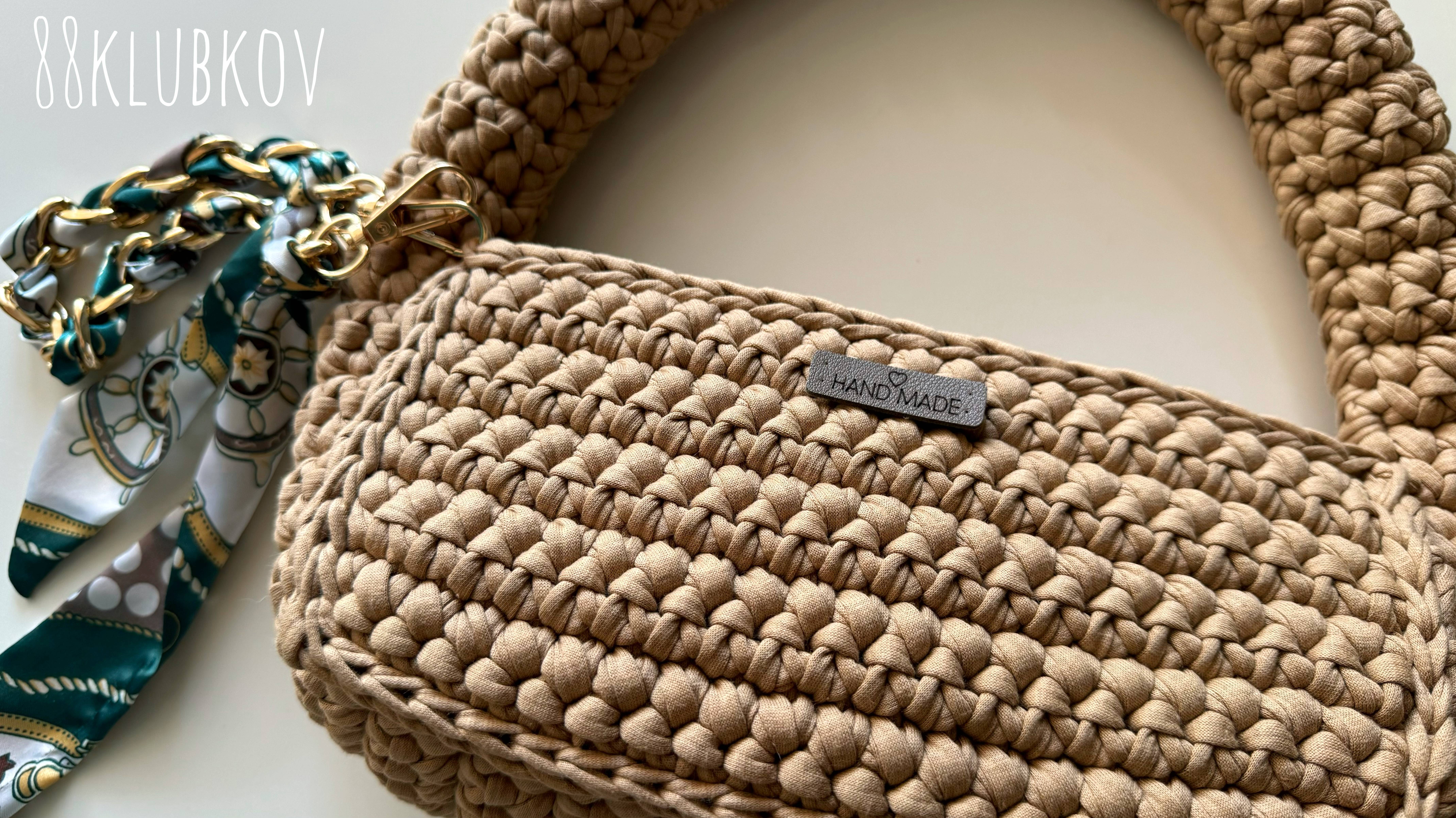 Вау - ОТПАД 🤩 Базовая сумка из трикотажной пряжи на каждый день. Вязание крючком для новичка. смотреть онлайн