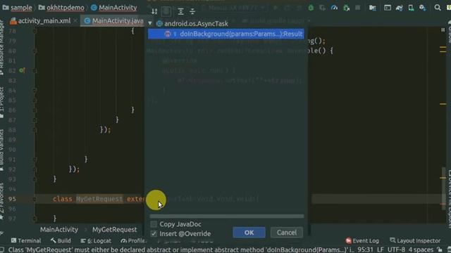 Part 2 : Using OKHTTP library in Android with Async Task methods (HINDI) смотреть онлайн