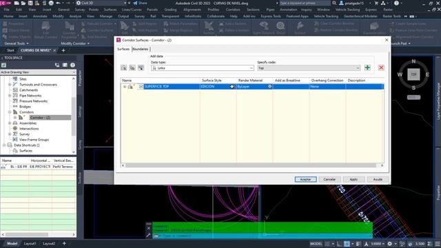 CREAR SUPERFICIE DE UN CORREDOR EN CIVIL 3D 2023 смотреть онлайн