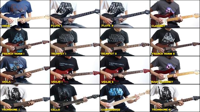 Star Wars Main Theme - 16 Guitar Orchestra | Cooper Carter смотреть онлайн