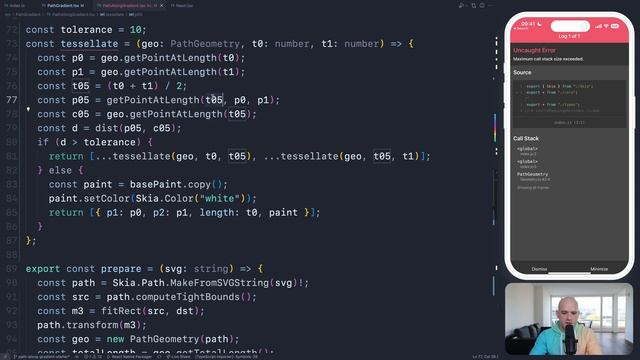 Gradient along Path with React Native Skia смотреть онлайн