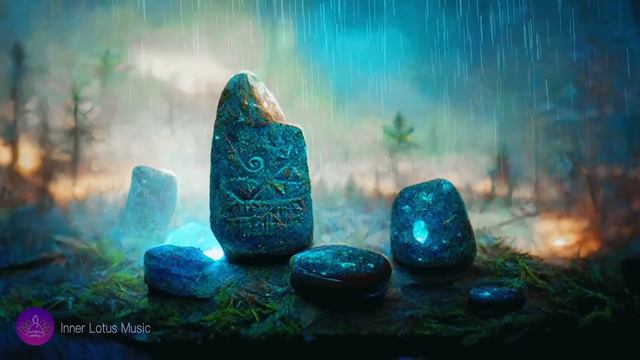 432Hz + 111Hz Energetic Cleanse & Spiritual Healing Frequency | Flute, Bowls & Rain Meditation Musi