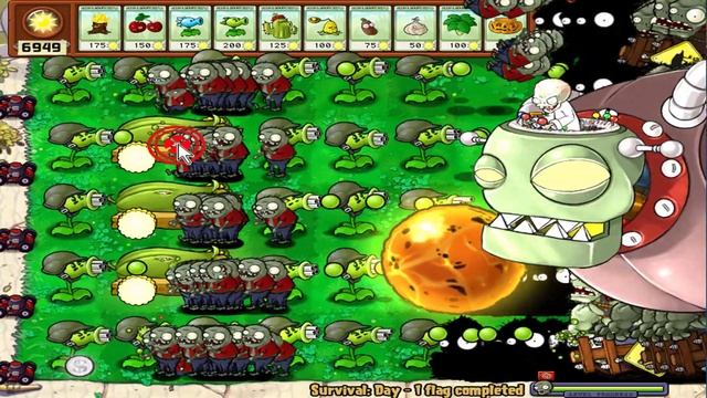 99999 Gatling Pea Cob Cannon vs Gargantuar - Plants vs Zombie смотреть онлайн